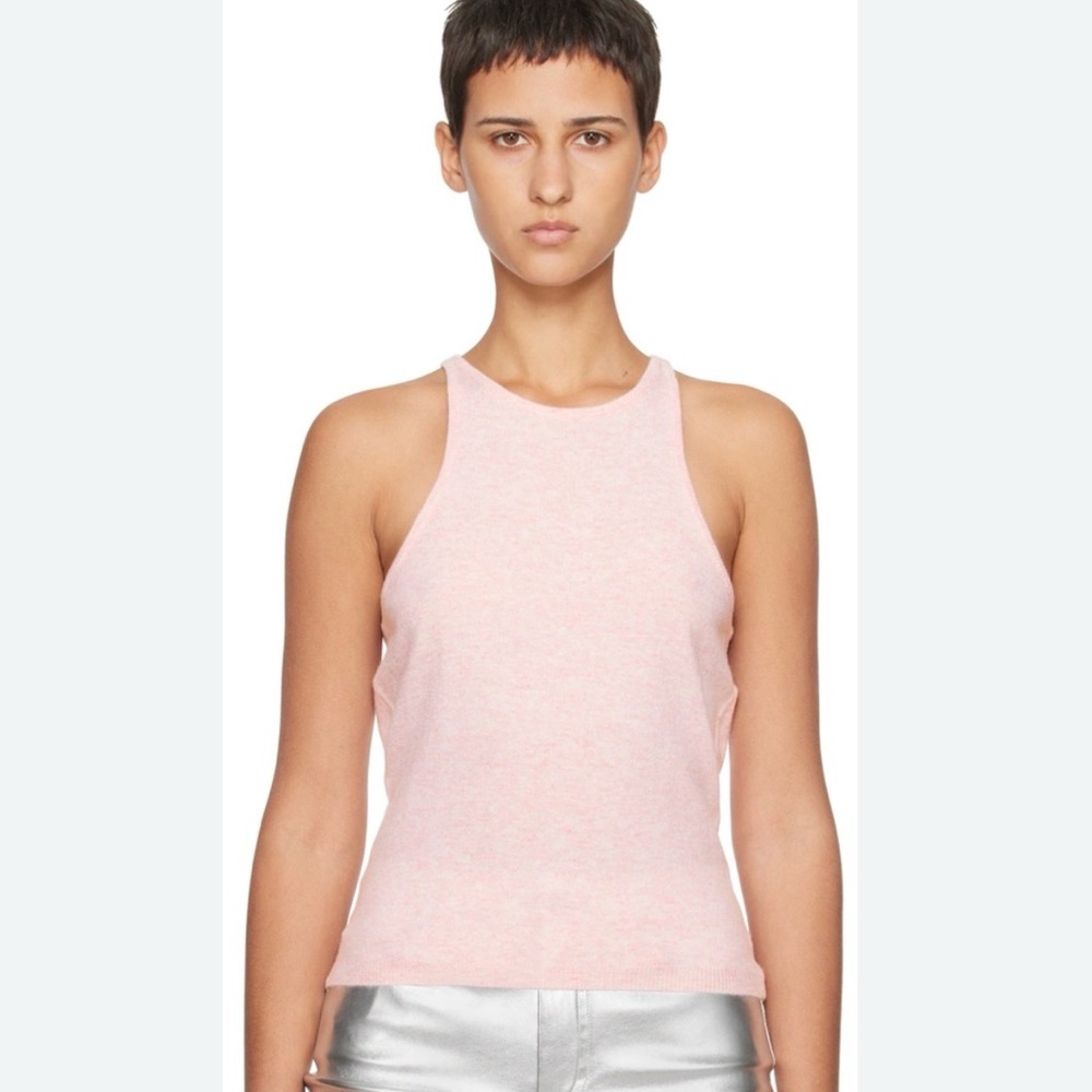 STAUD Ayana Wool Blend Knit Tank Top NWT Pink “Blossom” Size M - Picture 11 of 12